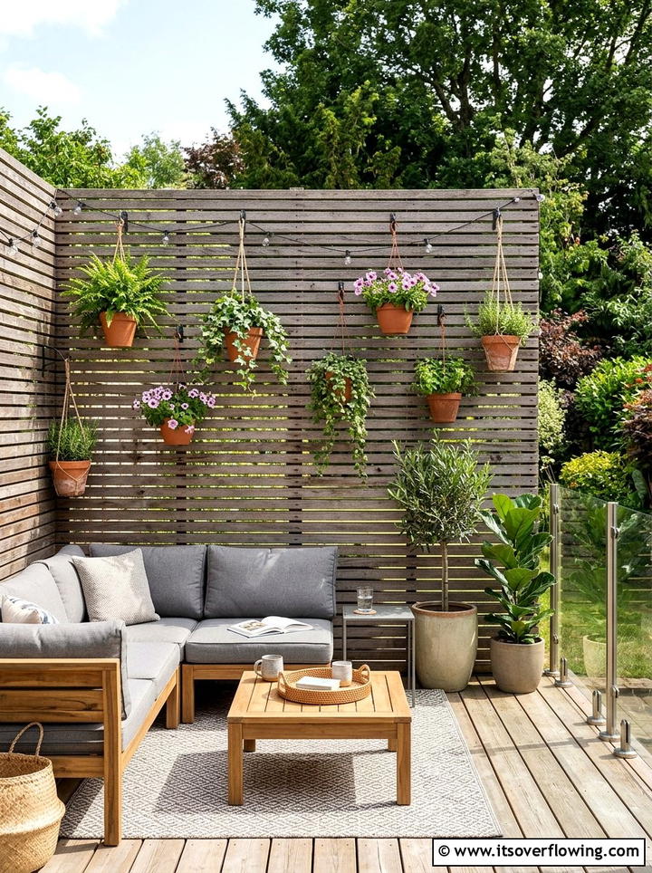 Reclaimed wood privacy screen - 25 garden decor ideas with reclaimed wood