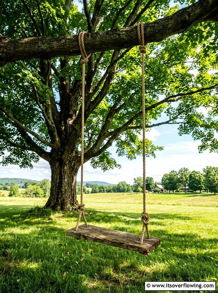 Reclaimed wood tree swing - 25 backyard ideas with reclaimed wood
