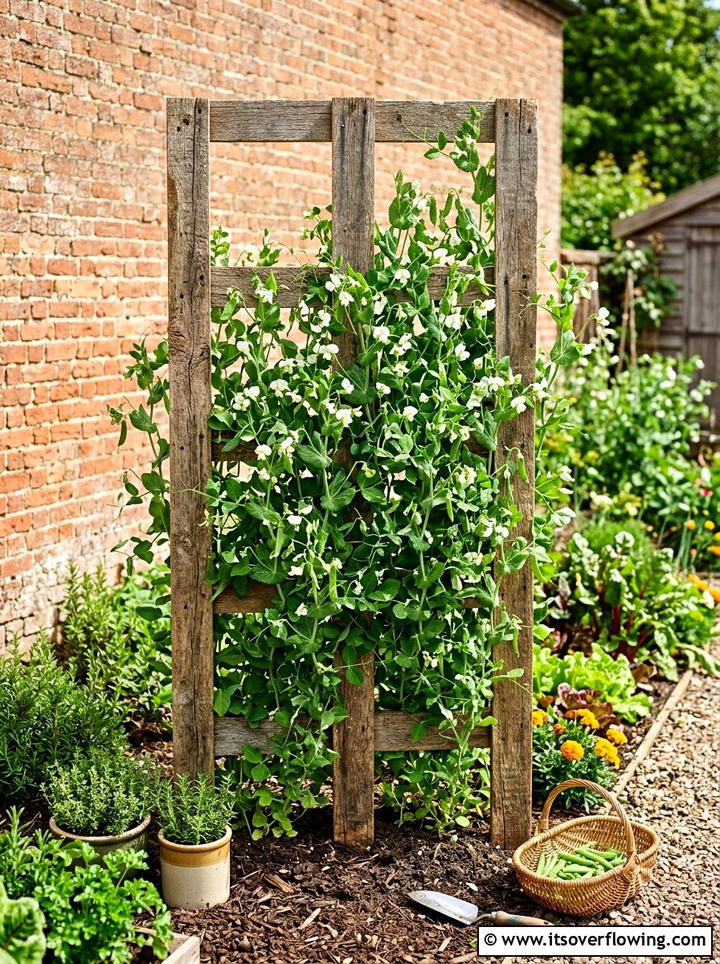 Reclaimed wood trellis - 25 garden decor ideas with reclaimed wood