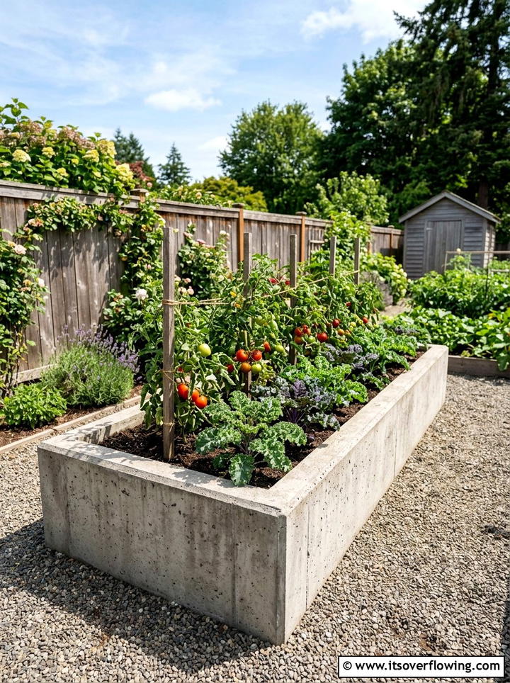 Rectangular Concrete Planter Vegetable Garden - 25 garden decor ideas with concrete planters