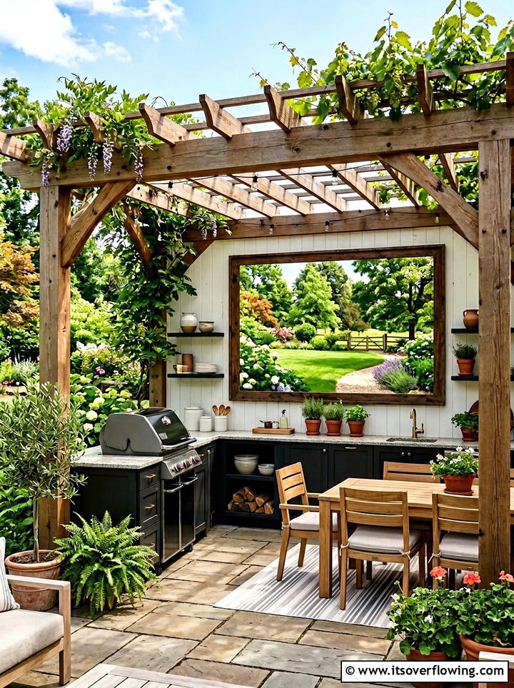 Rectangular Mirror For Pergola - 25 garden decor ideas with mirrors