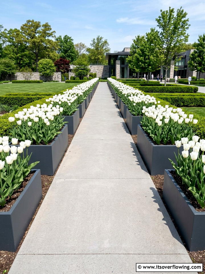 Rectangular Trough Planters - 25 backyard decorating ideas with planters