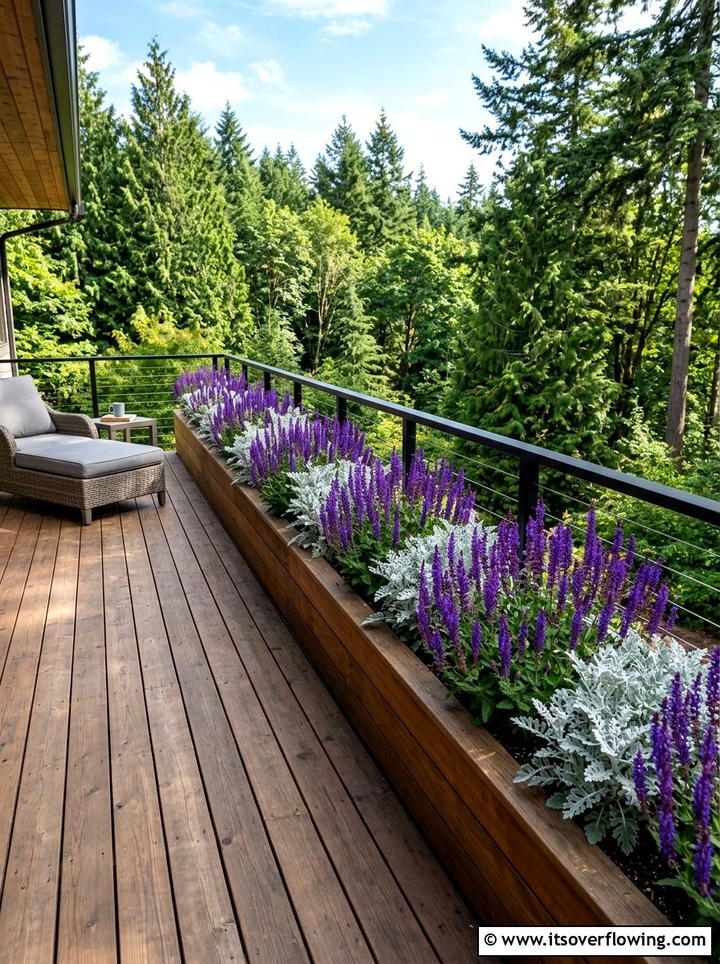 Rectangular deck planter - 25 garden ideas with planters