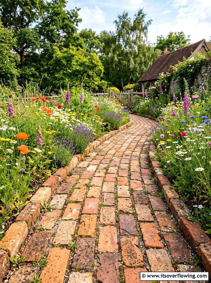 Recycled Brick Garden Walkway - 25 garden design ideas for narrow pathways