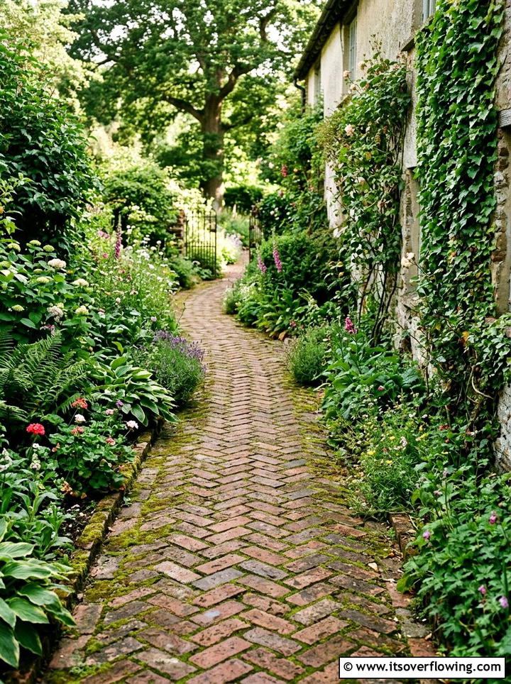 Recycled Brick Path - 25 garden design ideas for side yard strips