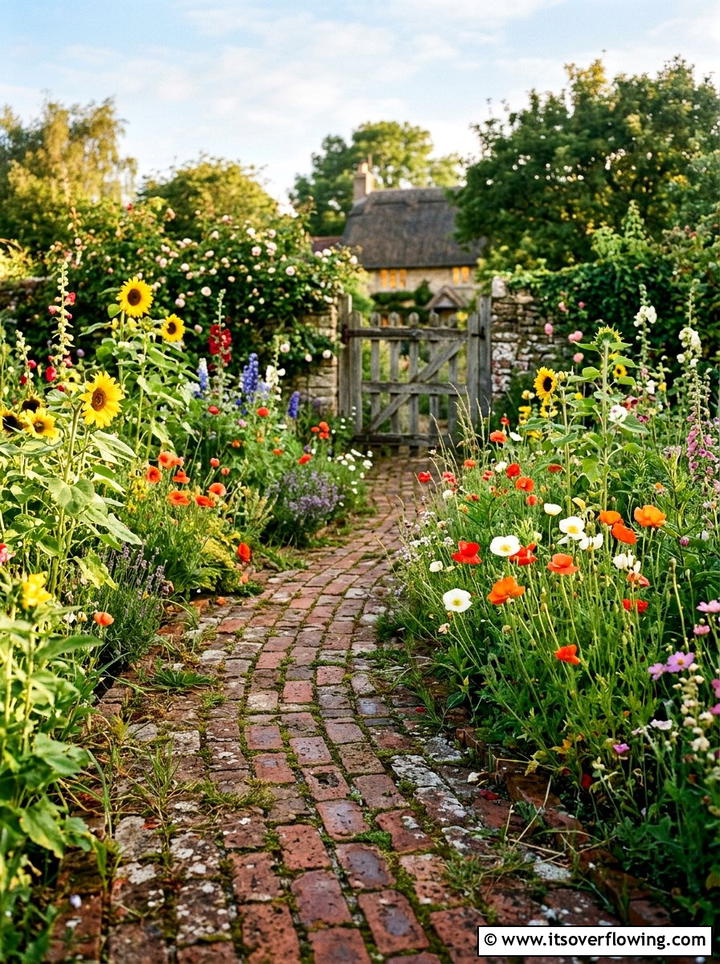 Recycled Brick Path - 25 garden ideas with pavers