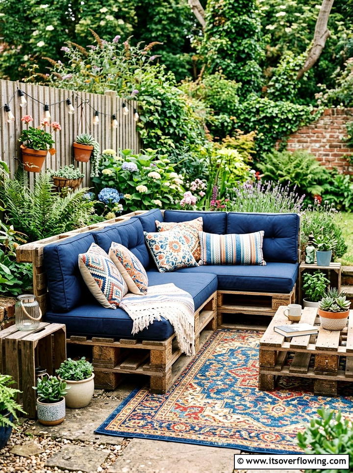 Recycled Pallet Sofa - 25 garden ideas with seating