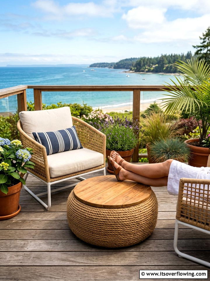 Recycled Tire Ottoman - 25 reusing old things ideas for patio