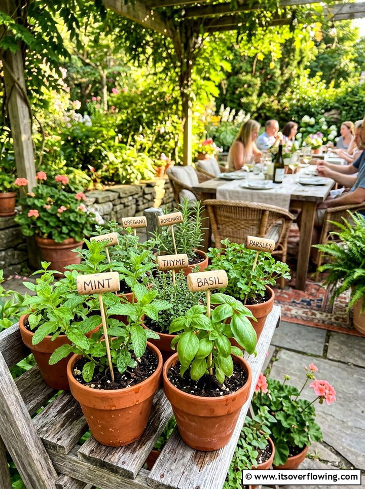 Recycled Wine Cork Markers - 25 garden ideas with plant markers