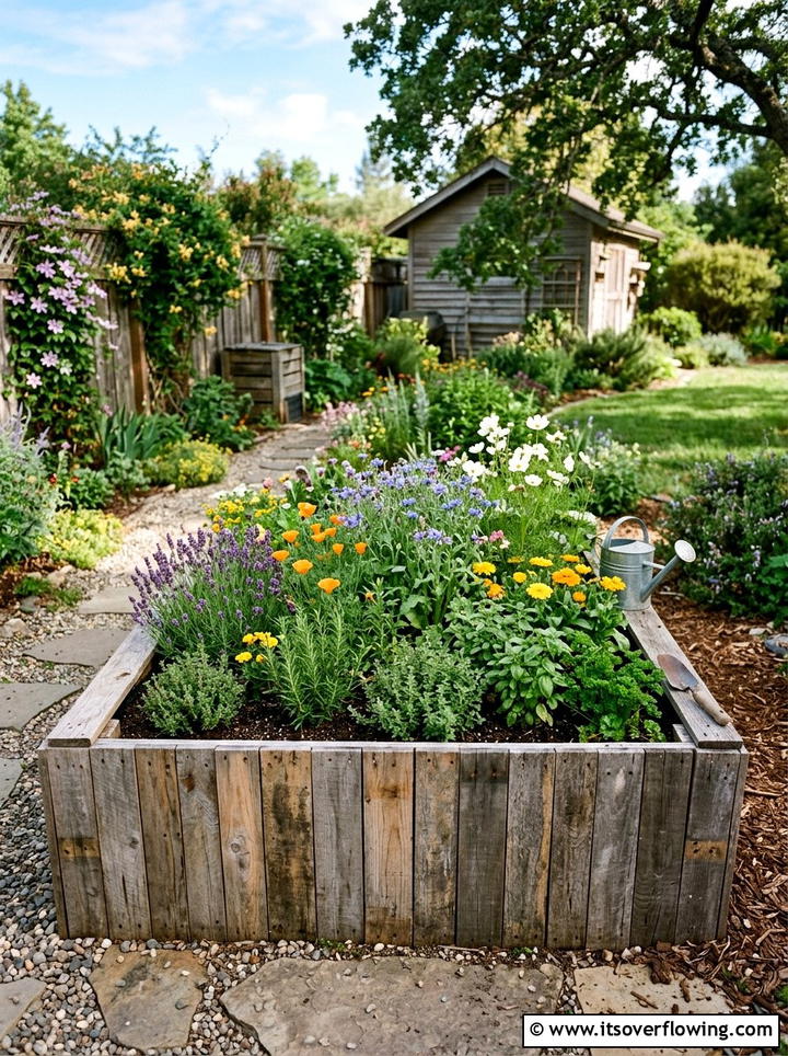 Recycled wood garden bed - 25 garden design ideas with raised beds