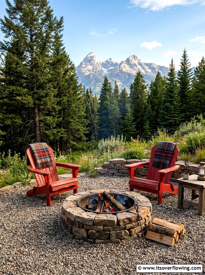 Red Adirondack chair - 25 garden decor ideas with colorful accents