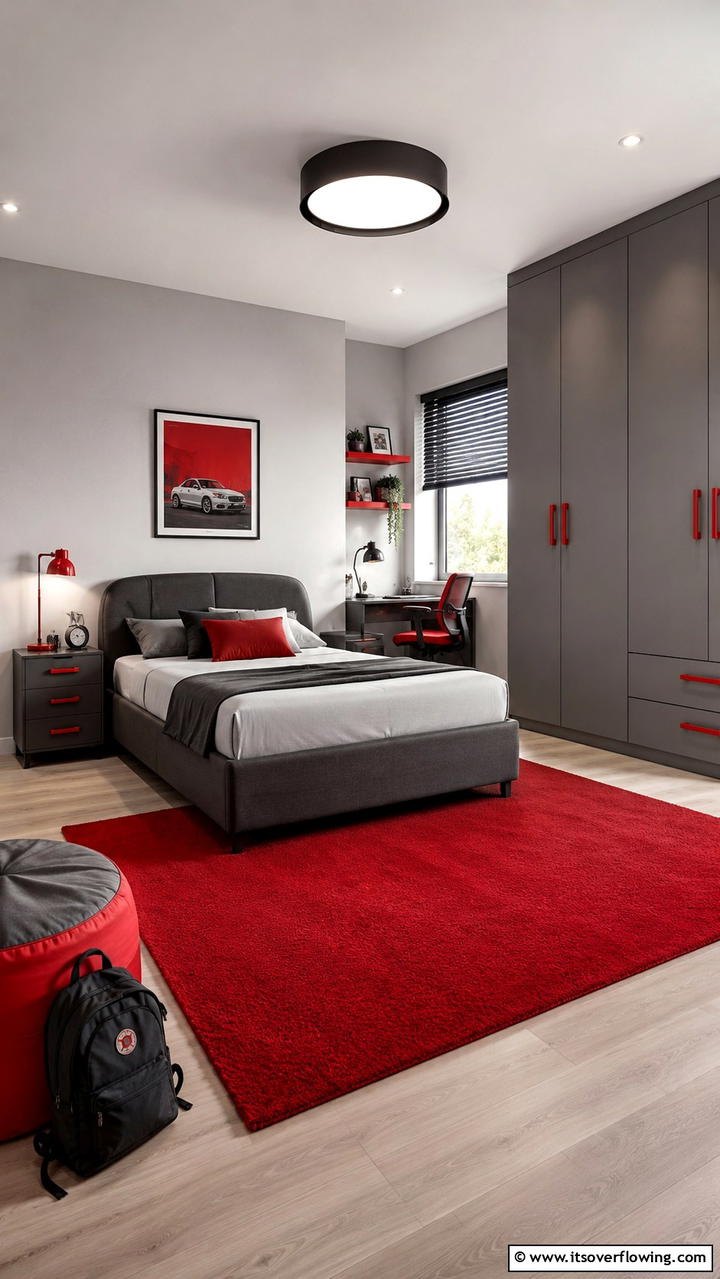 Red Artwork and Posters - 20 Red Boy Room Ideas for a Fun and Energetic Space