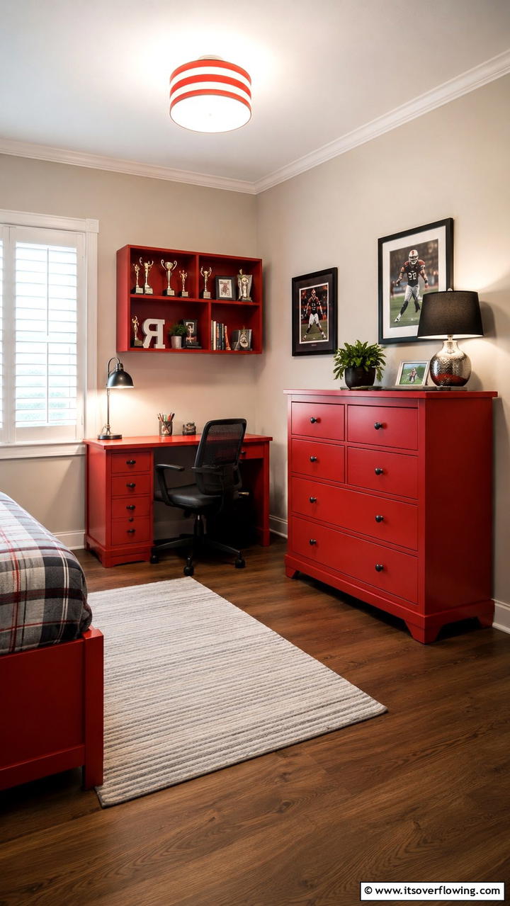 Red Bean Bag Chairs for Relaxation - 20 Red Boy Room Ideas for a Fun and Energetic Space