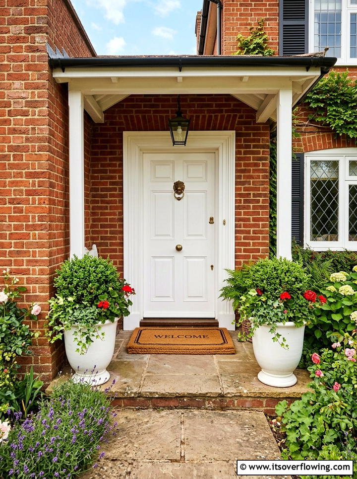 Red Brick Porch Entry - 25 front porch ideas with doormat