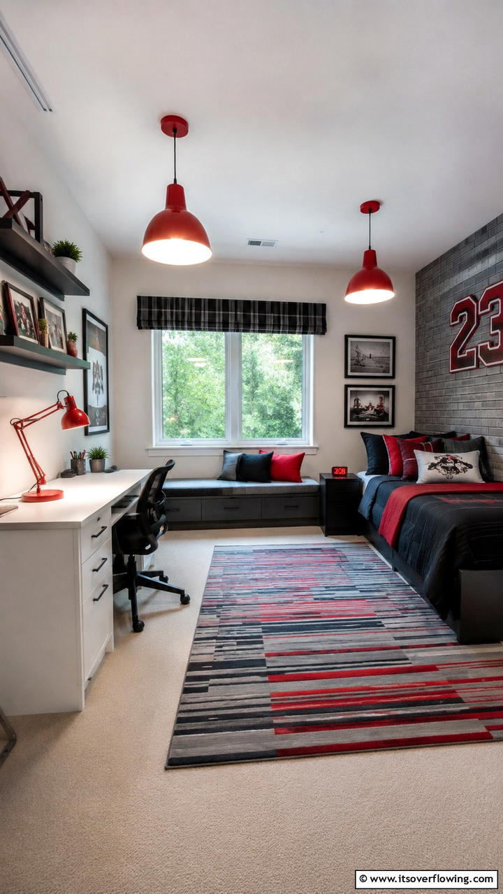 Red and Gray Color Scheme - 20 Red Boy Room Ideas for a Fun and Energetic Space