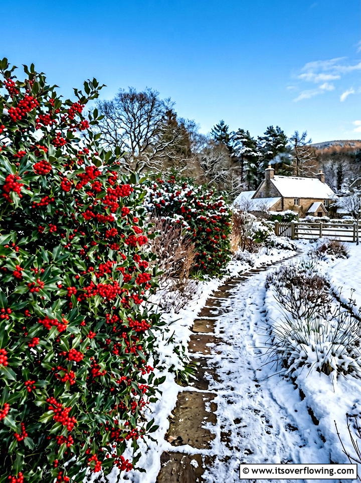 Red berry bushes - 25 creative garden ideas for winter interest