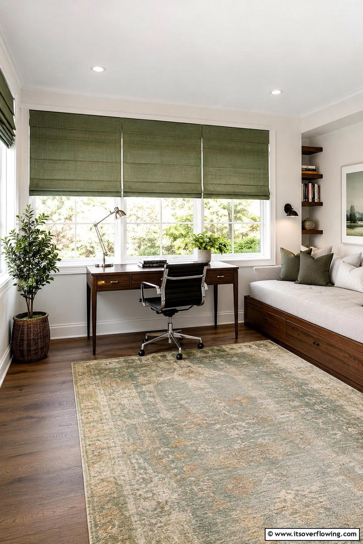 Refined Sage Green Window Blinds - 30 Sage Green Bedroom Ideas for Serene Modern Spaces