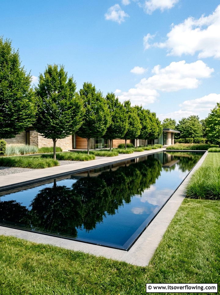 Reflection pool - 25 garden ideas with water features