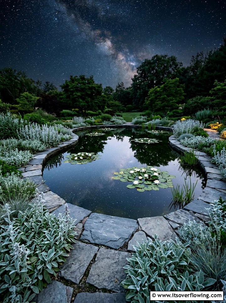 Reflective Garden Pond - 25 creative garden ideas with moon gardens