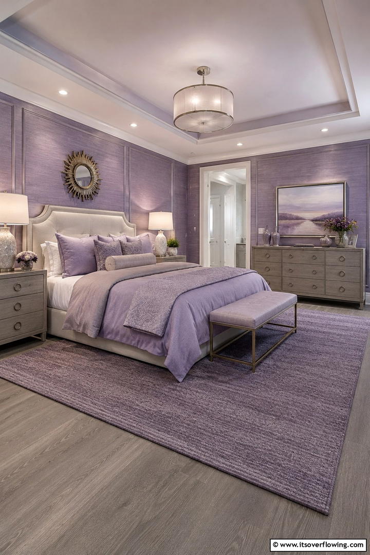 Refreshing Lavender Layers - 30 Purple Bedroom Ideas for a Dreamy and Relaxing Retreat