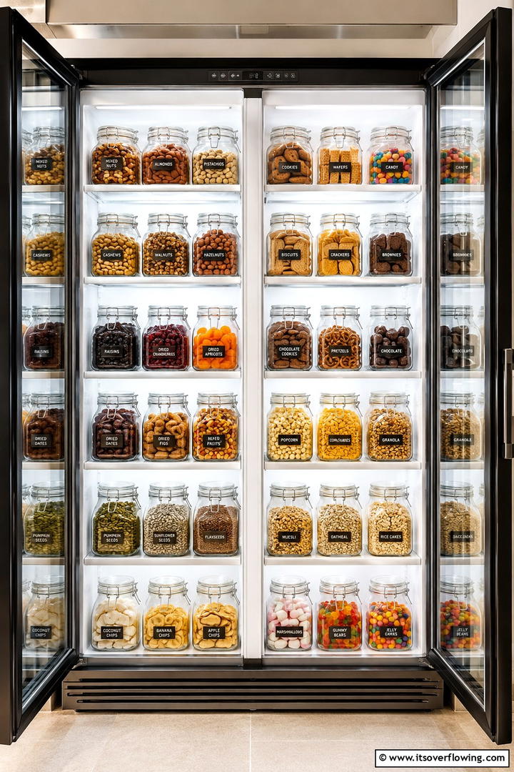 Refrigerator Snack Jars - 30 Snack Storage Ideas for Organized Kitchen Pantries