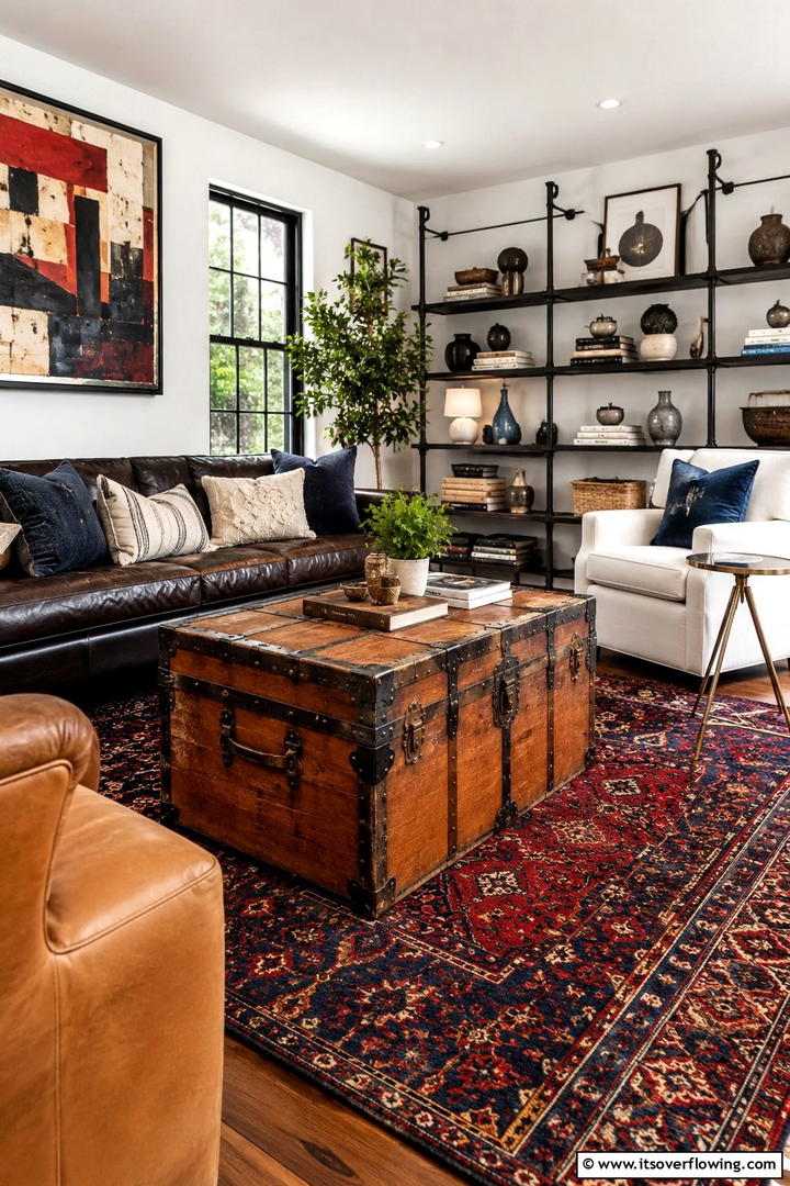 Repurposed Furniture - 25 Eclectic Living Room Ideas for a Unique and Vibrant Space