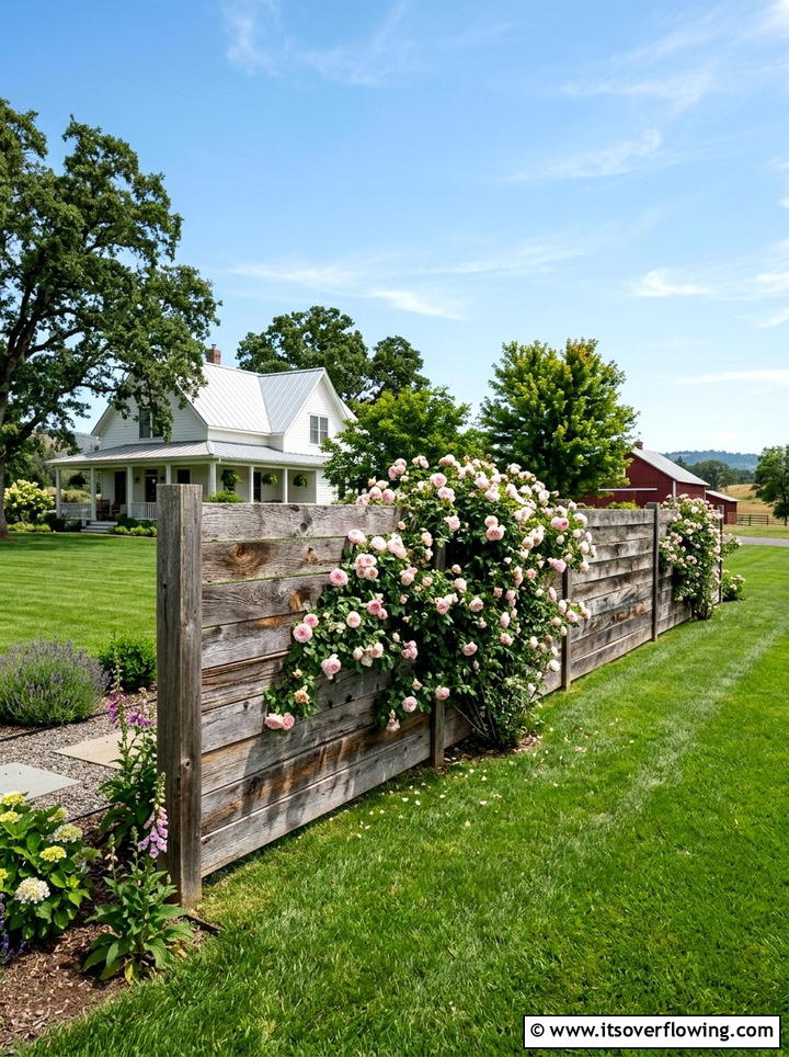 Repurposed Wood Fence - 25 backyard decorating ideas with farmhouse accents