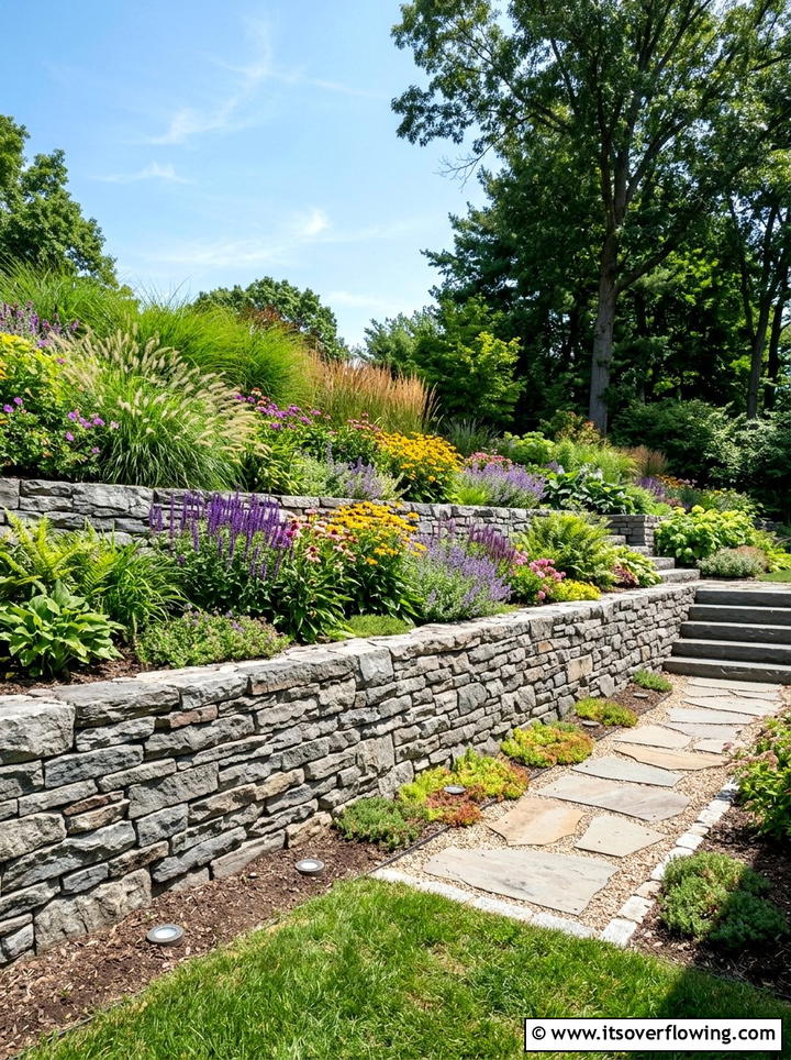Retaining Wall - 25 garden design ideas with height variation