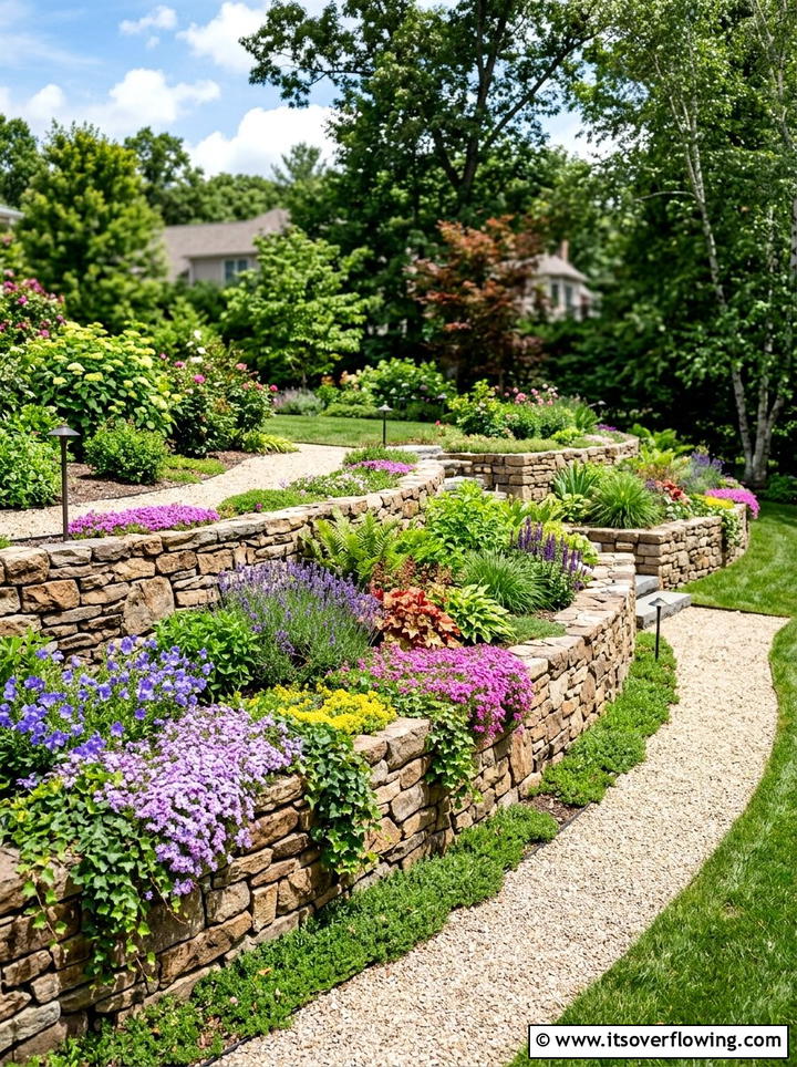Retaining Wall - 25 garden ideas for sloped yards