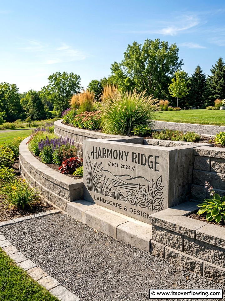 Retaining Wall Engraved Stones - 25 creative garden ideas with quote stones
