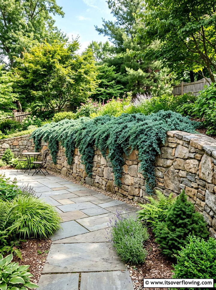 Retaining Wall Evergreen Planting - 25 garden ideas with evergreens