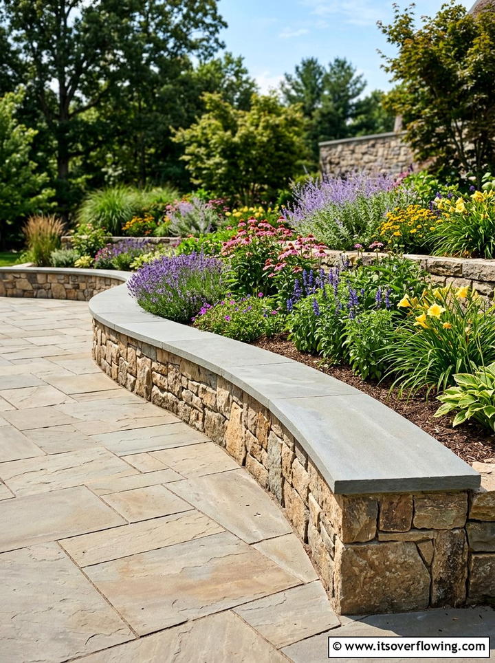 Retaining Wall Seating - 25 garden ideas with seating