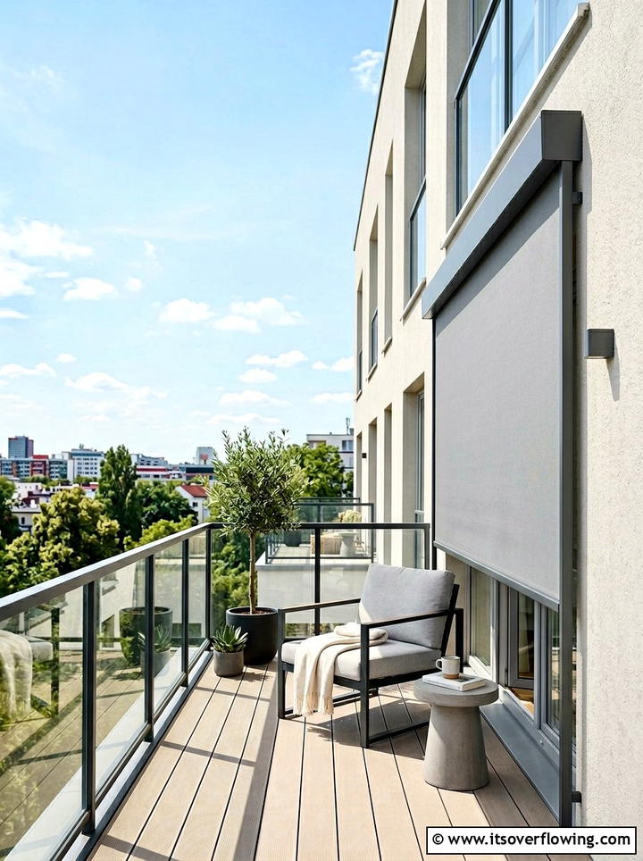 Retractable privacy awning - 25 backyard ideas with privacy screens