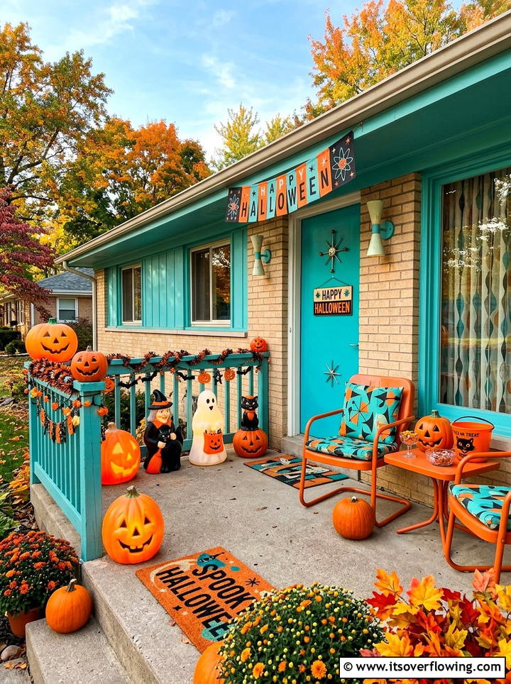 Retro Halloween Porch - 25 front porch decor ideas for halloween