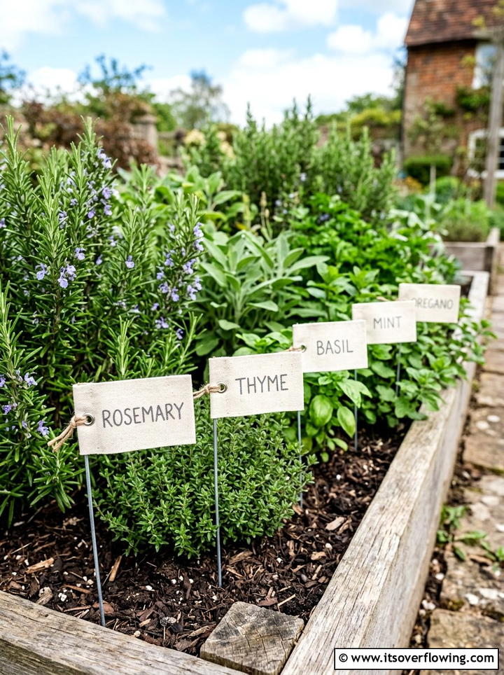 Reusable Fabric Plant Labels - 25 upcycled garden ideas with fabric scraps