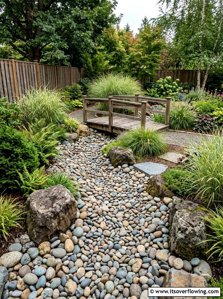 River Rock Creek - 25 small garden ideas with gravel