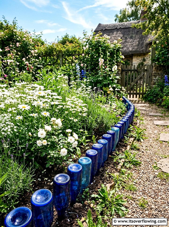 River Rock Garden Border - 25 cheap garden ideas with edging