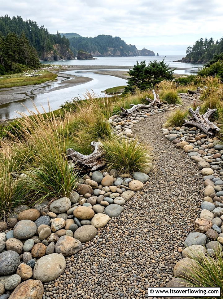 River rock and gravel mix - 25 garden design ideas with gravel gardens