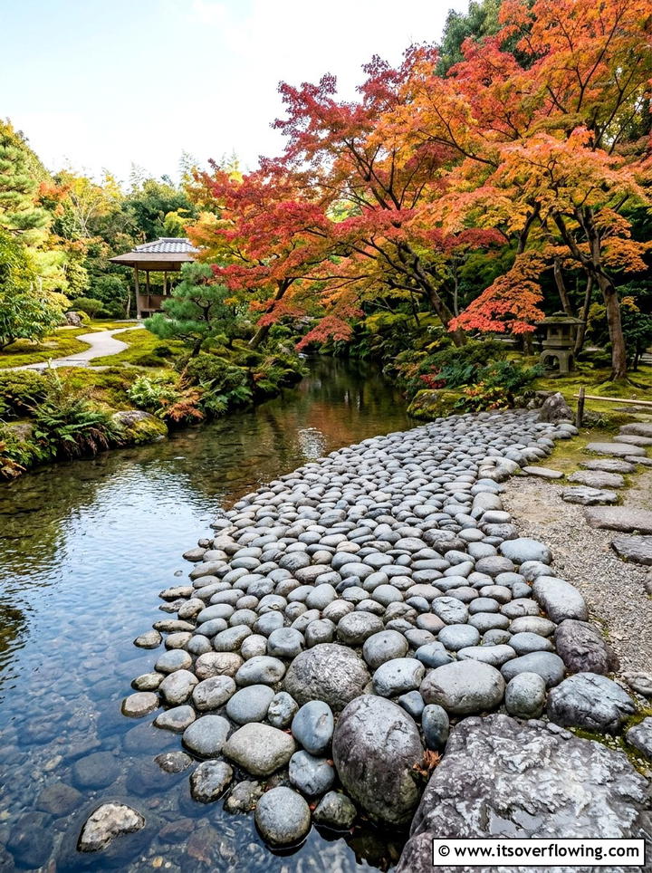 River rock edge - 25 backyard ideas with edging