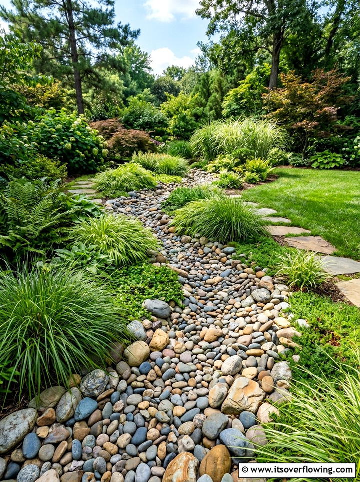 River rock garden - 25 garden design ideas with rock gardens