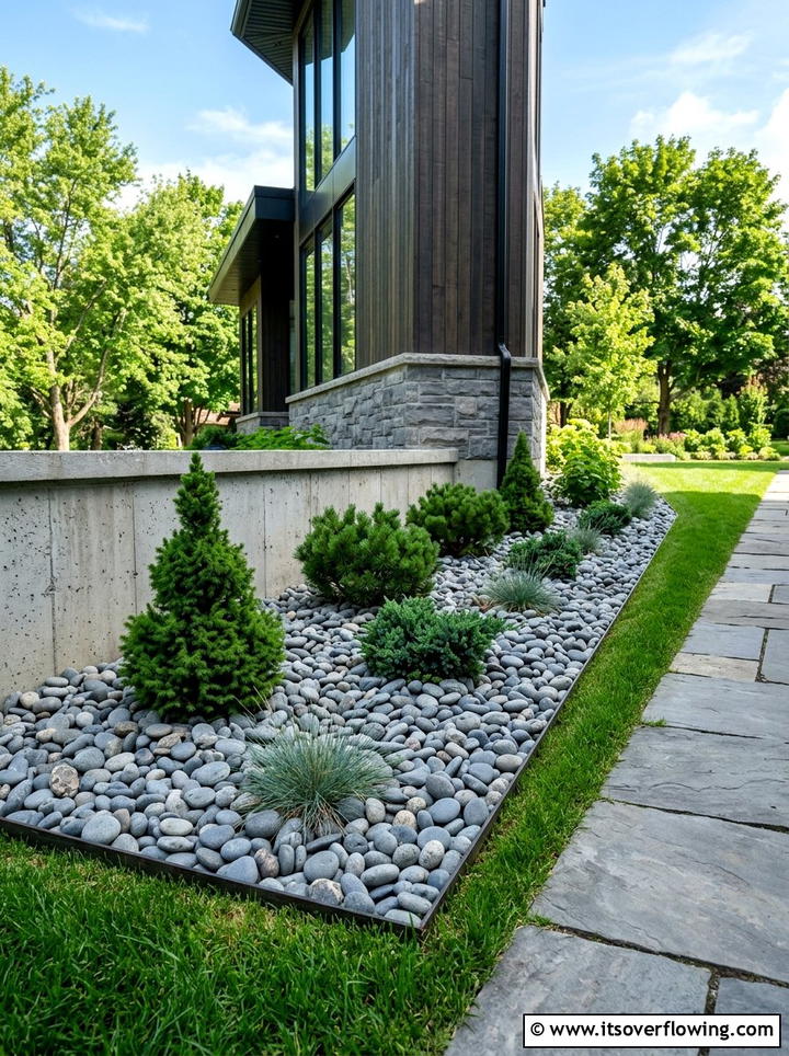 River rock landscaping - 25 garden ideas for rainy climate