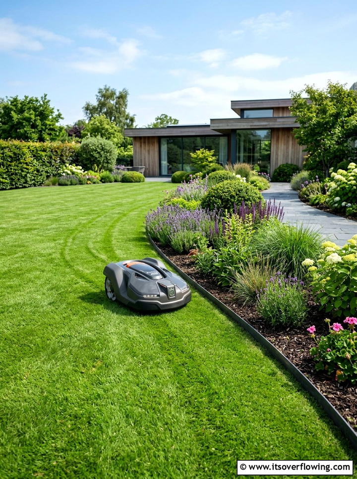 Robotic Mower Lawn - 25 garden ideas low maintenance