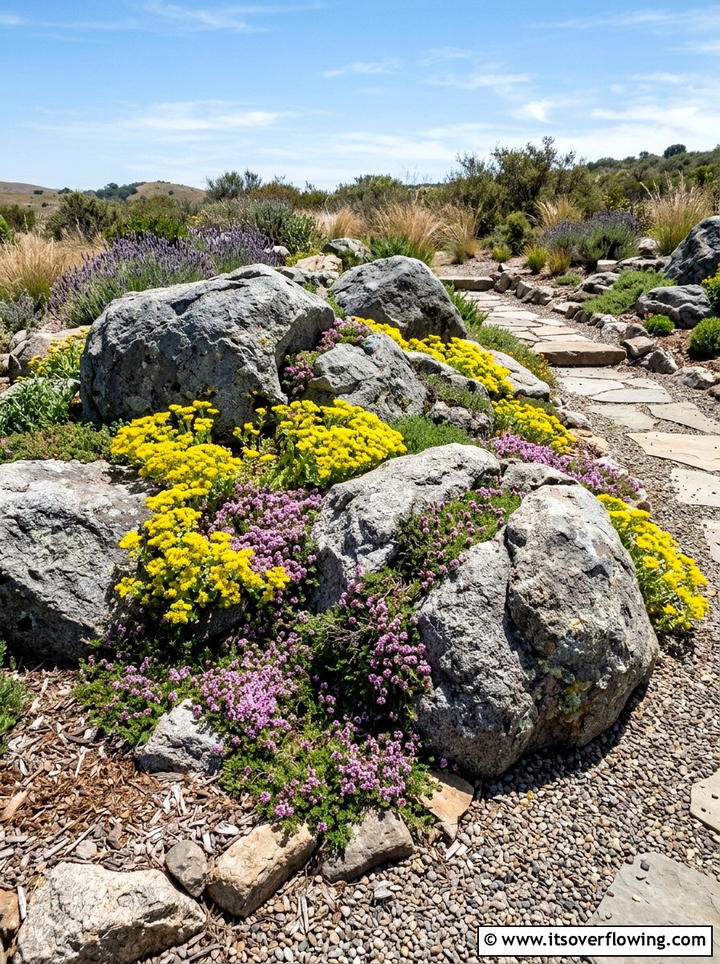 Rock Garden - 25 backyard ideas with pollinator garden