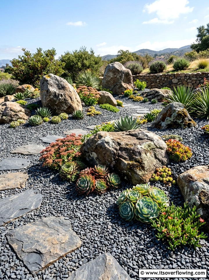 Rock Garden - 25 backyard ideas for winter ambiance
