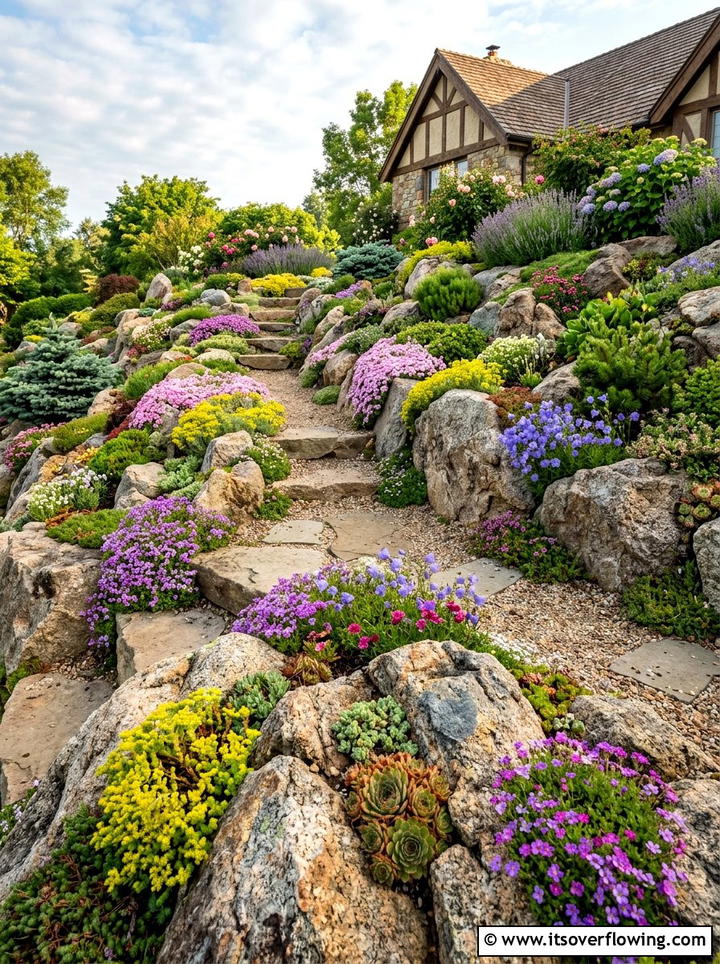 Rock Garden - 25 backyard ideas with cottage garden