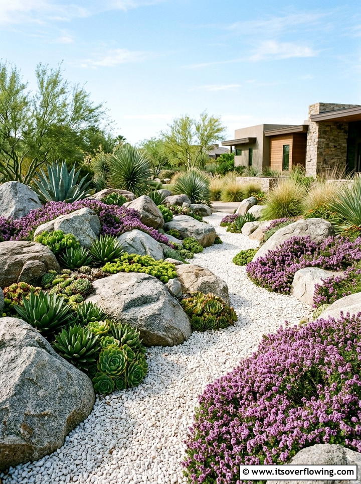 Rock Garden Arrangement - 25 garden ideas for spring