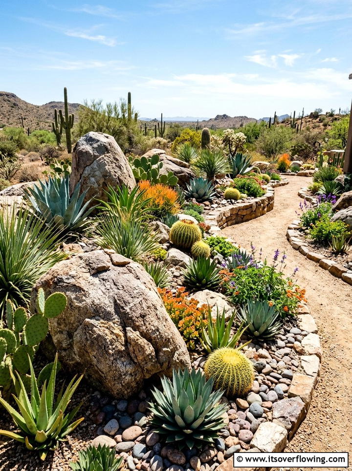 Rock Garden Bed - 25 backyard ideas with terracing