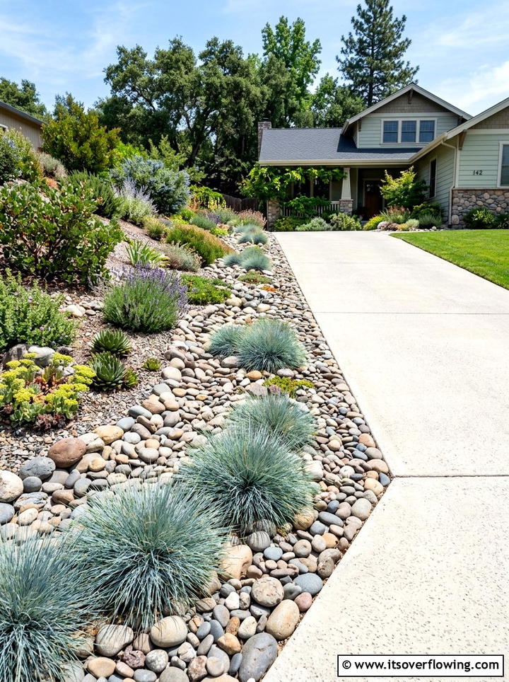 Rock Garden Border - 25 cheap garden ideas with curb appeal upgrades