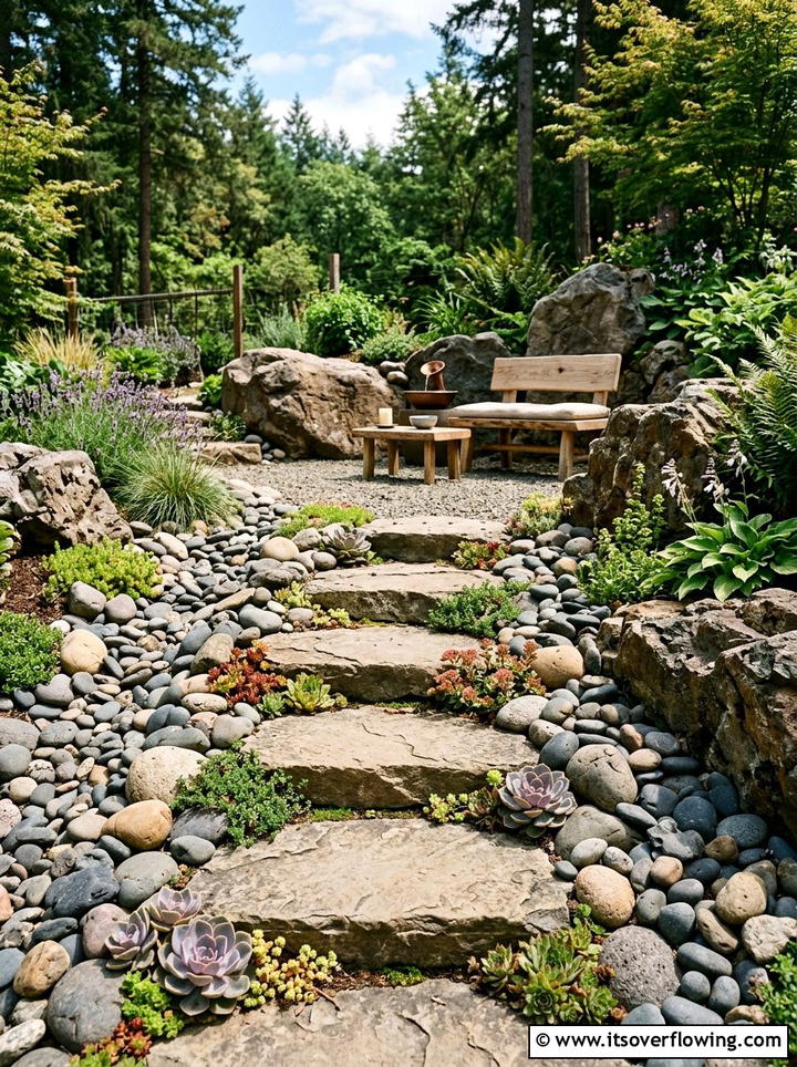 Rock Garden Meditation - 25 backyard ideas with meditation corner