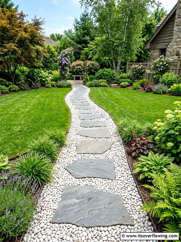 Rock Garden Path - 25 small garden ideas on a budget